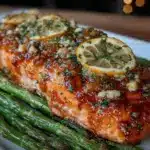 crispy baked lemon herb salmon - featured image