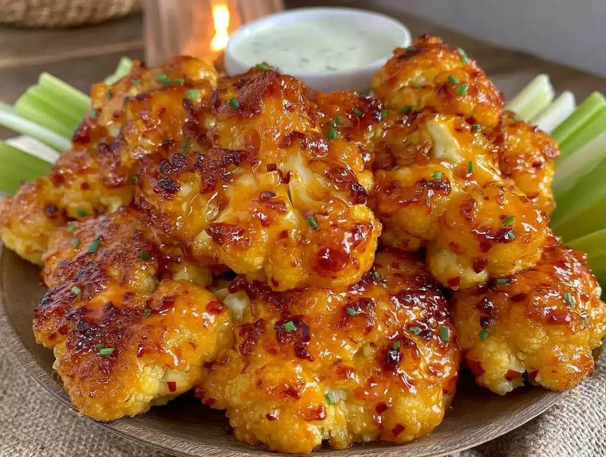 crispy buffalo cauliflower wings preparation steps