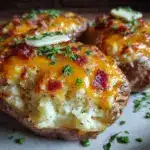 crispy cheesy twice-baked potatoes - featured image