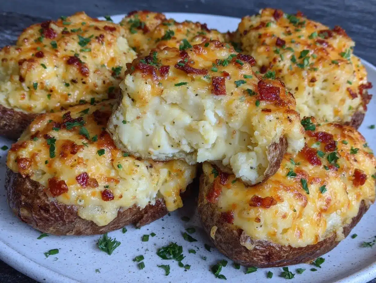 crispy cheesy twice-baked potatoes preparation steps