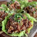 crispy chinese chicken lettuce wraps - featured image
