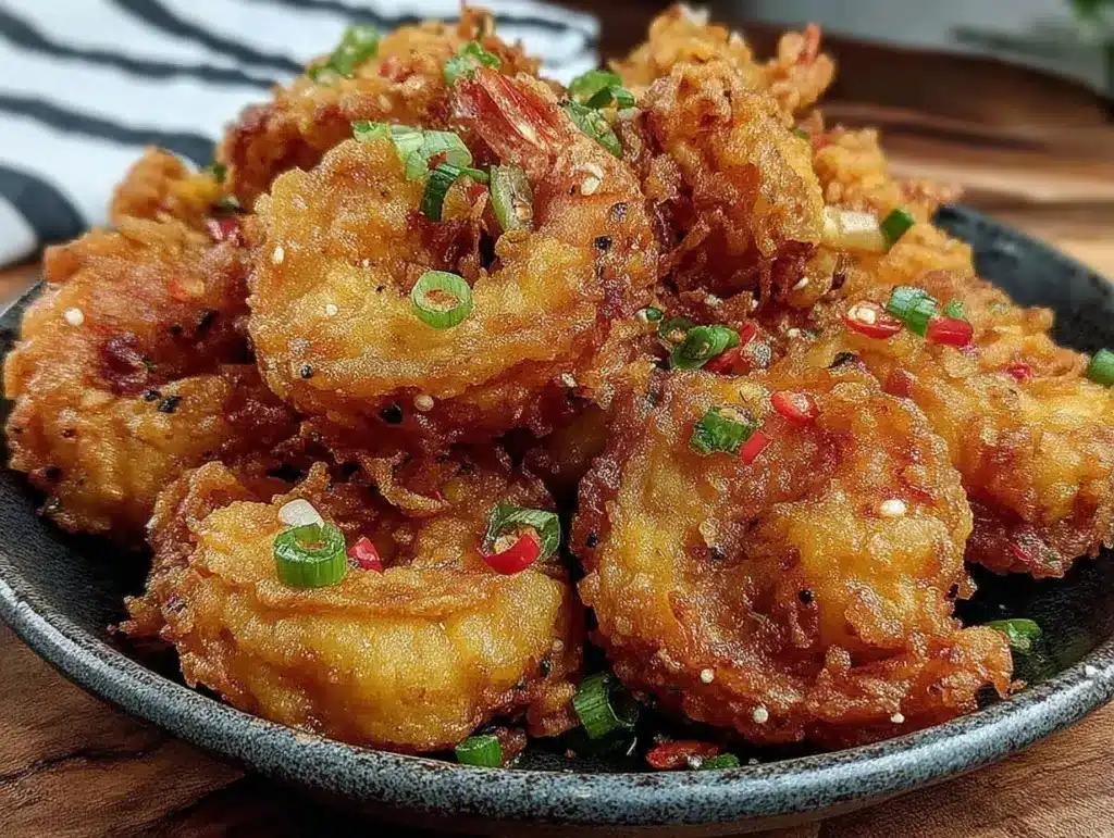 crispy chinese salt and pepper shrimp - featured image