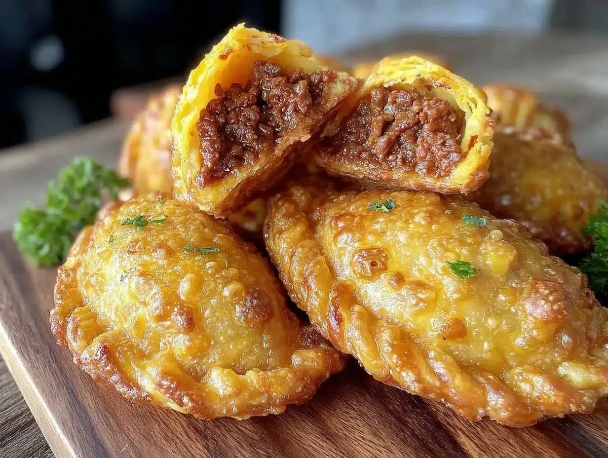 crispy empanadas with savory beef filling preparation steps