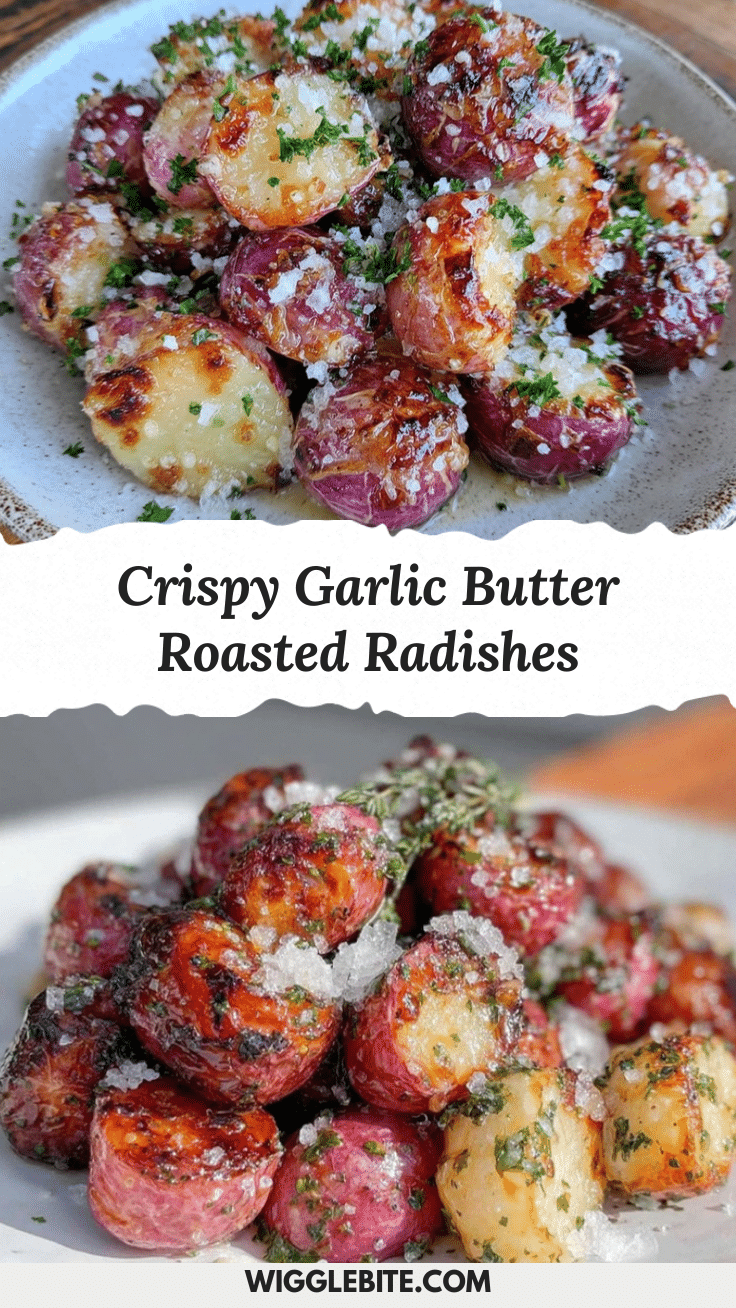 crispy garlic butter roasted radishes recipe