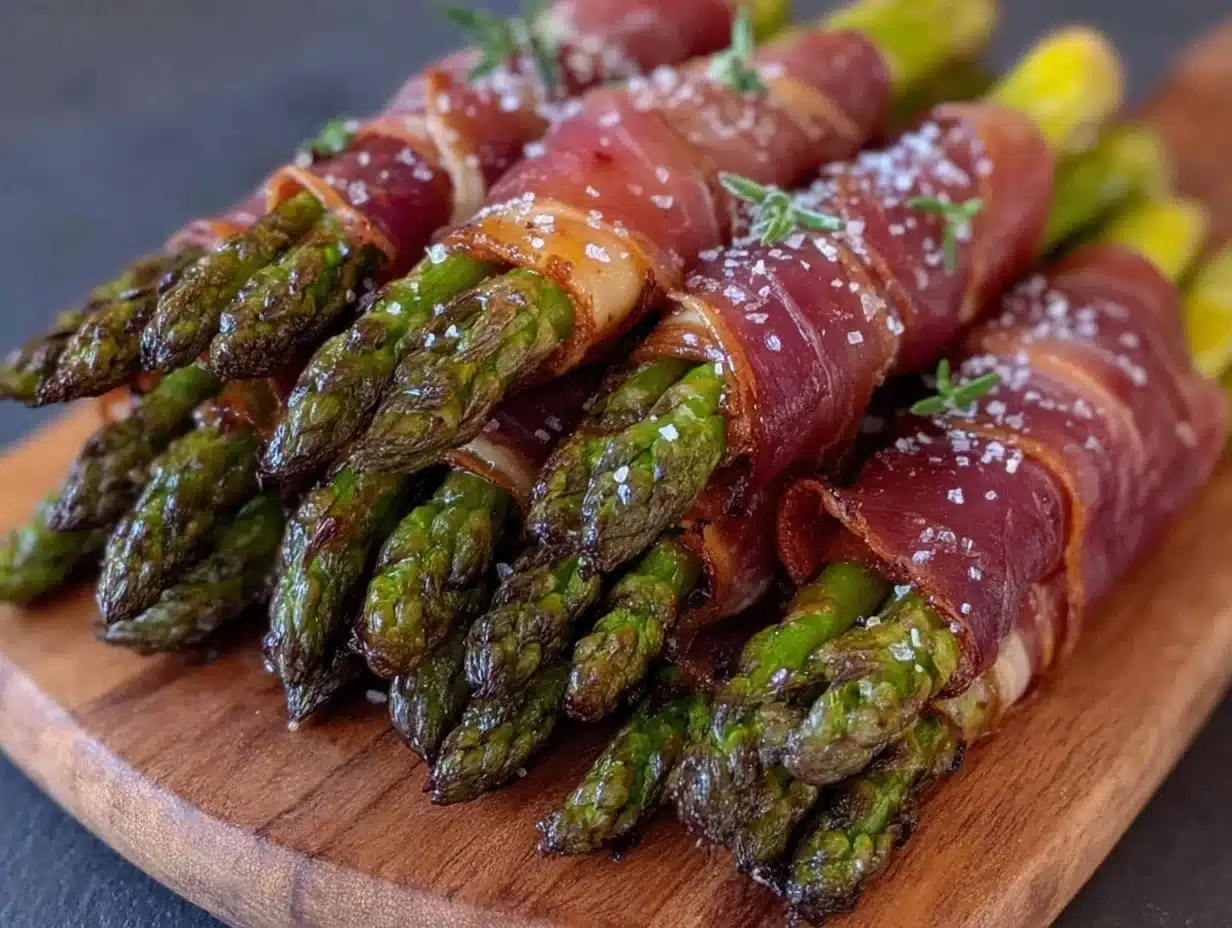 crispy grilled asparagus and prosciutto bundles - featured image