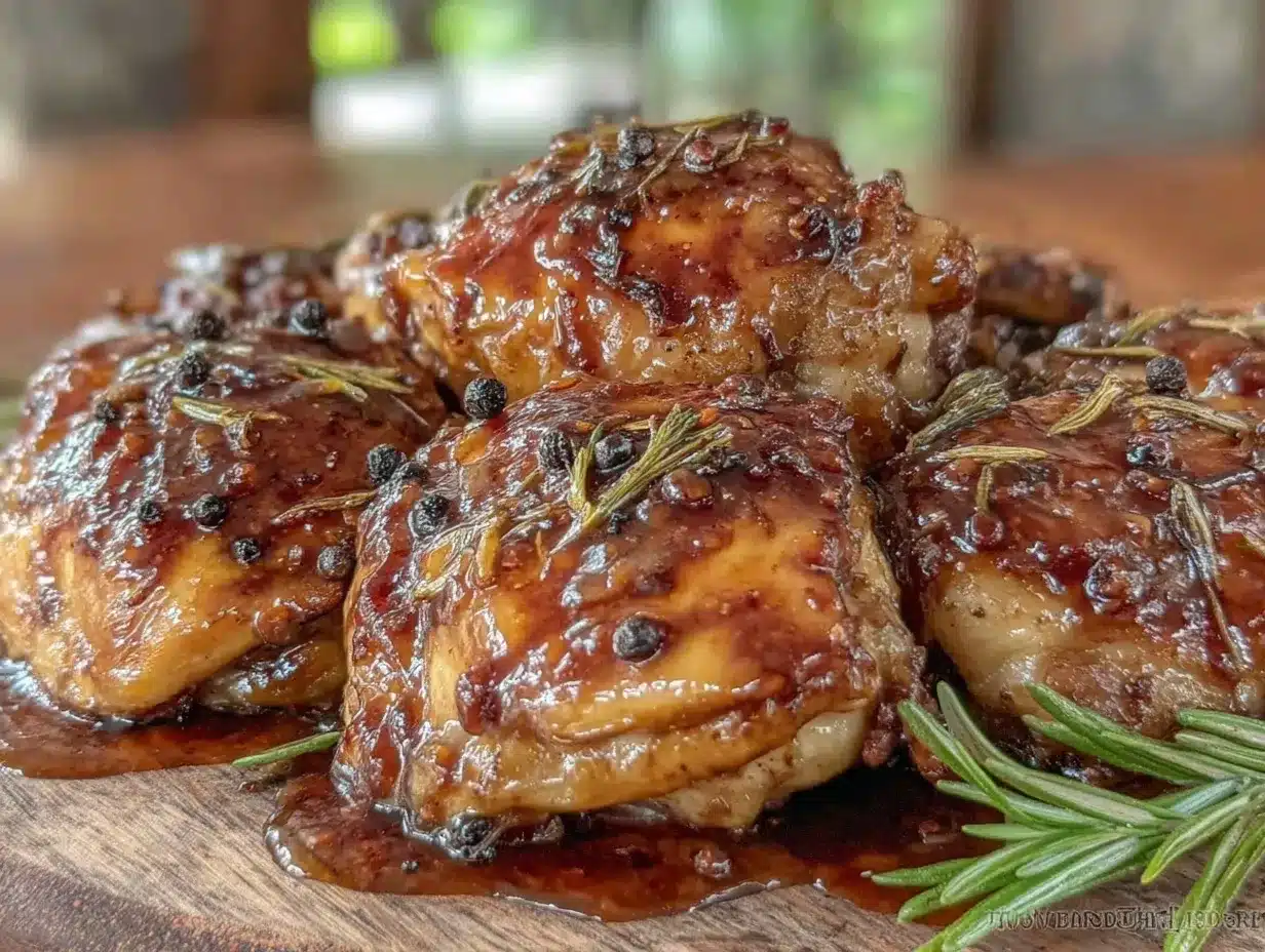crispy honey balsamic chicken thighs preparation steps
