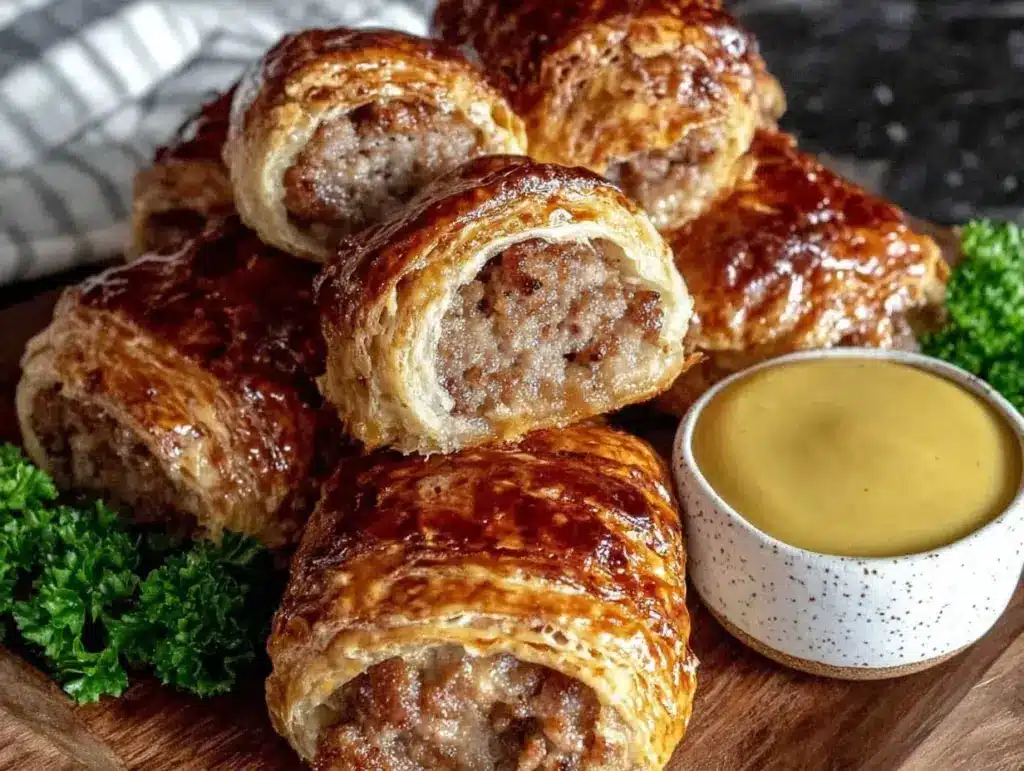 crispy Irish sausage rolls - featured image