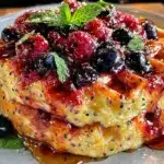 crispy lemon poppy seed waffles - featured image