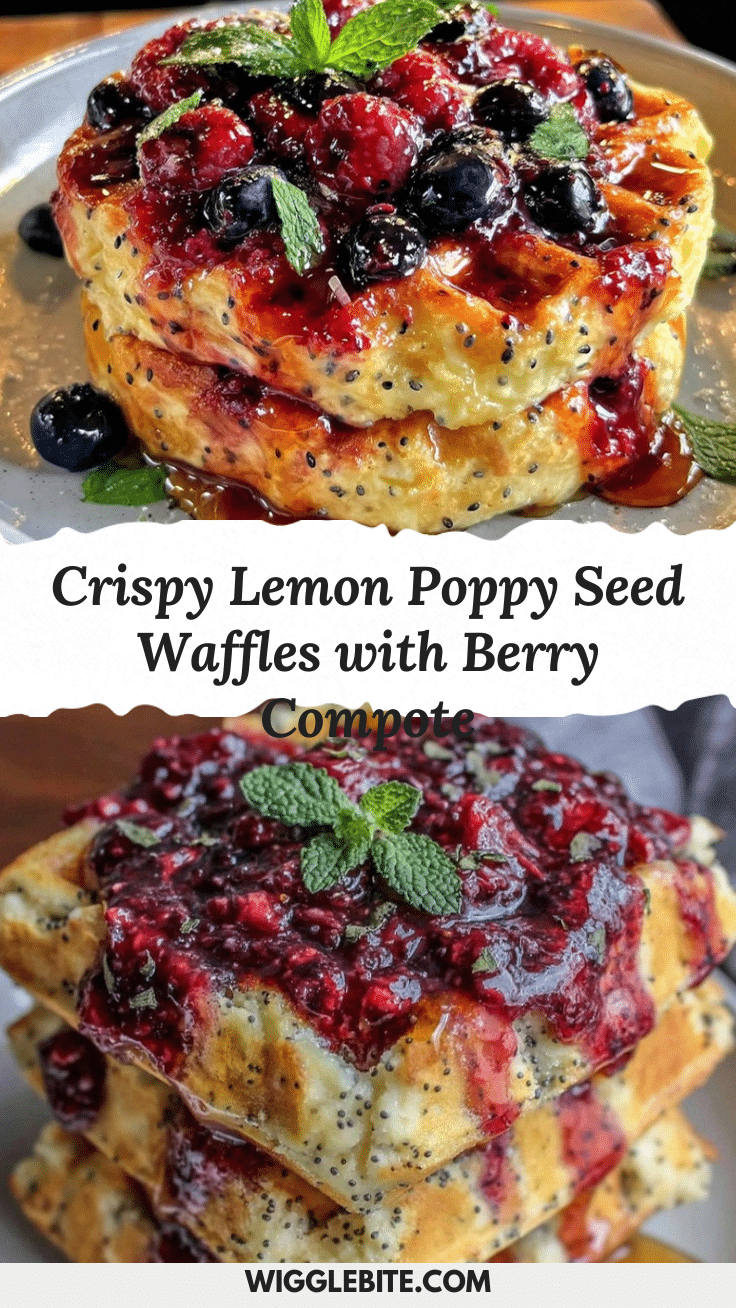crispy lemon poppy seed waffles recipe
