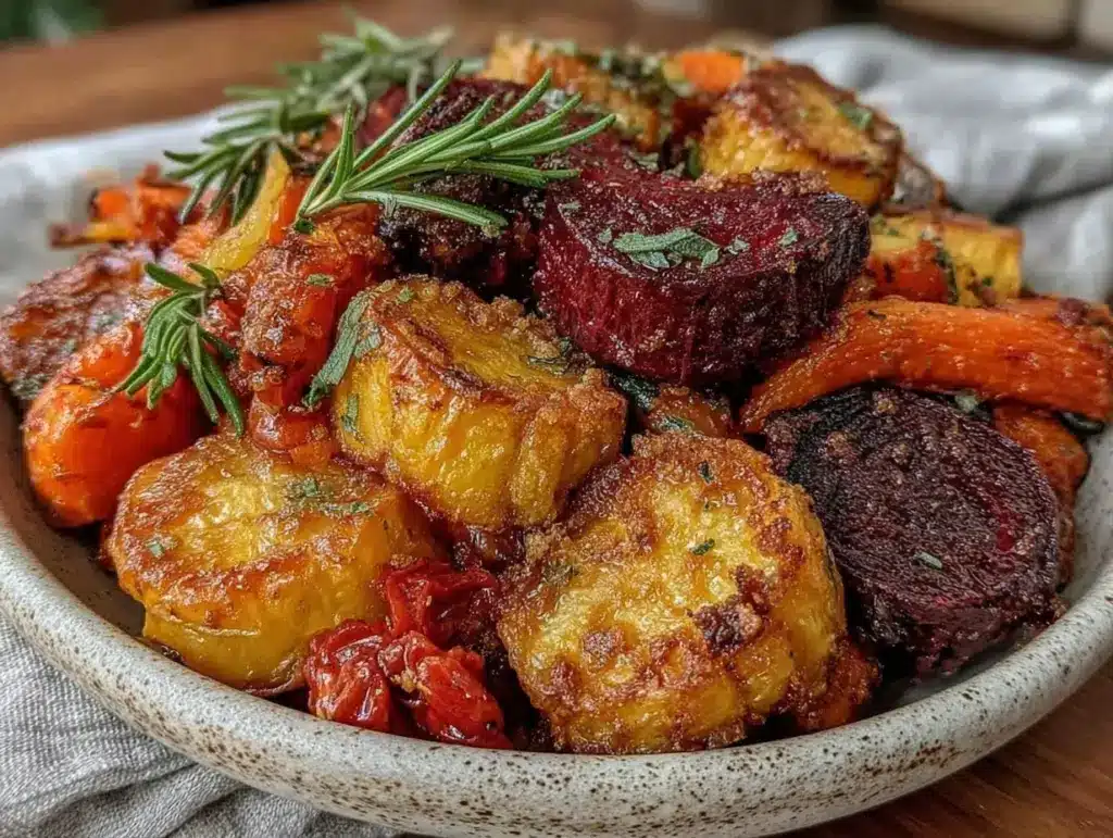 crispy roasted root vegetables medley - featured image