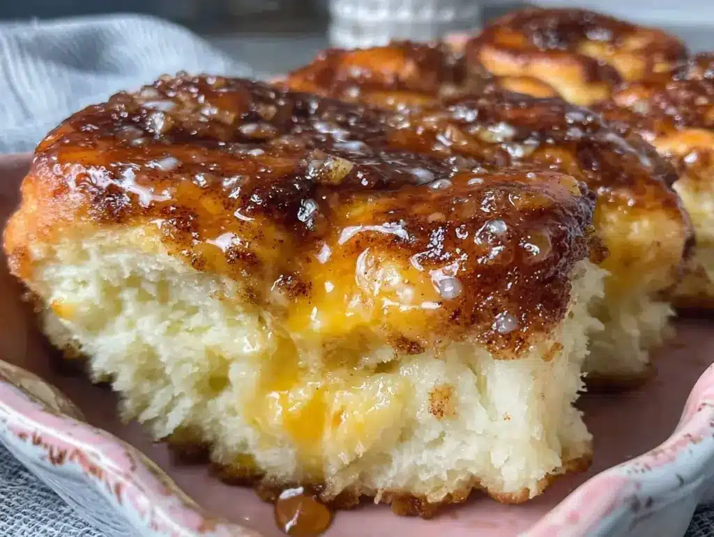 easy cinnamon roll casserole - featured image