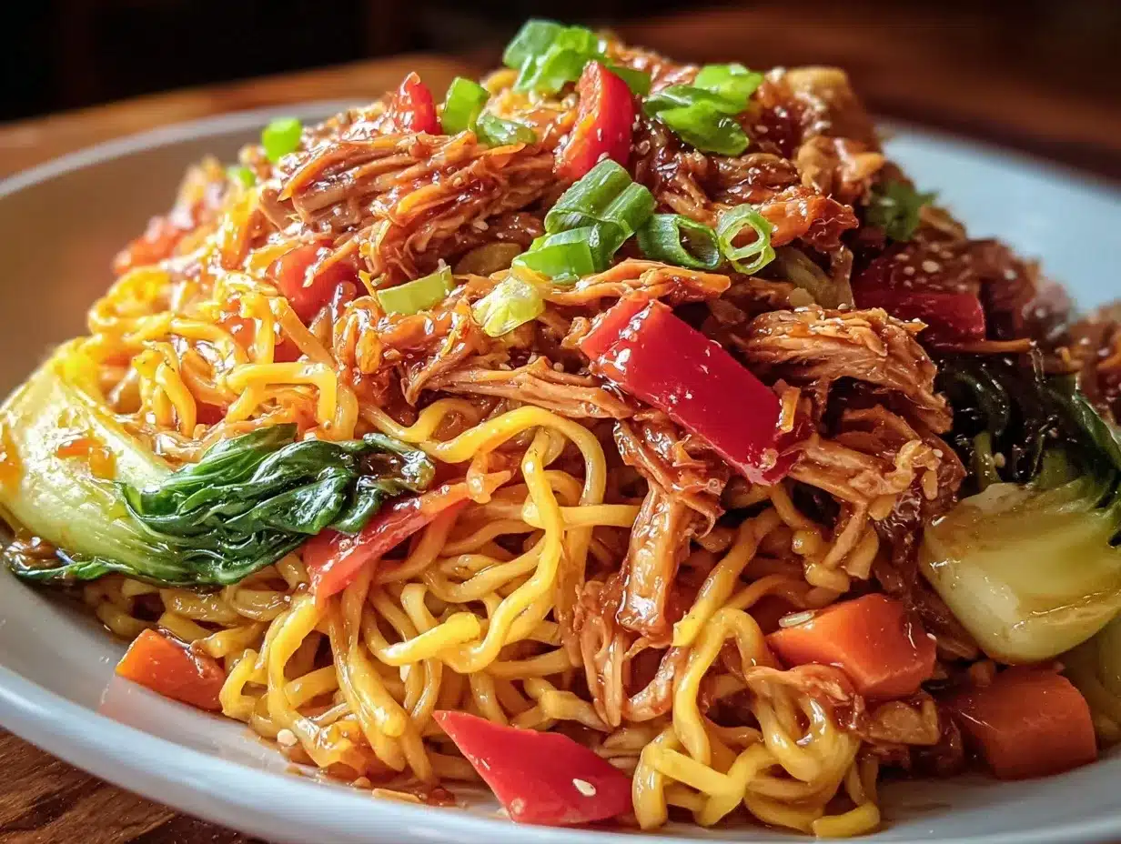Easy Crispy Chicken Vegetable Lo Mein preparation steps