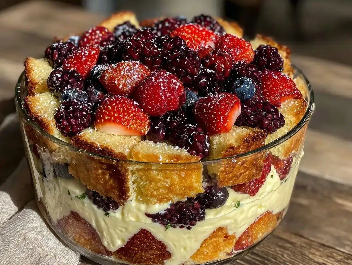 easy layered berry trifle preparation steps