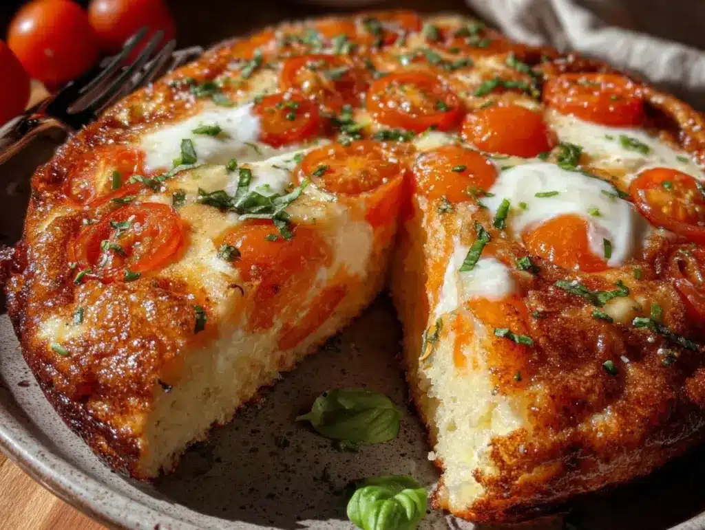 fluffy Caprese frittata - featured image