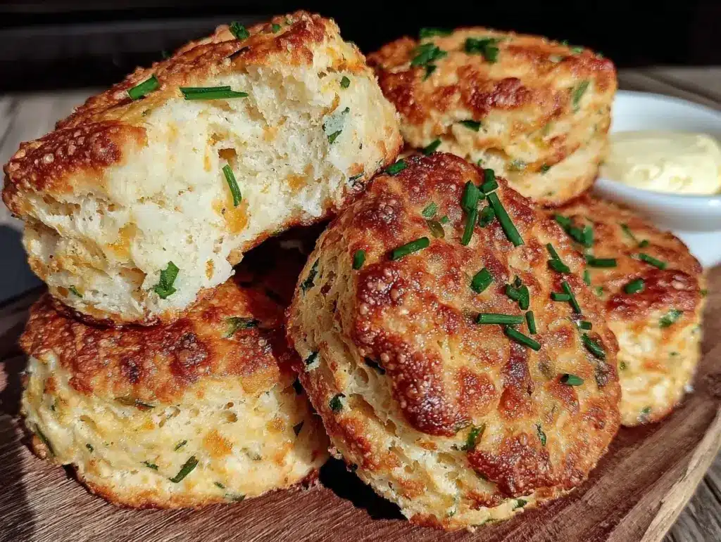 fluffy chive and cheddar biscuits - featured image