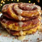 fluffy cinnamon roll pancakes - featured image