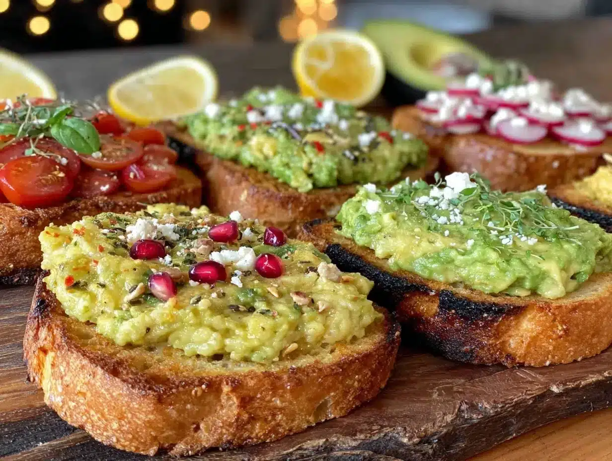 fresh avocado toast bar preparation steps