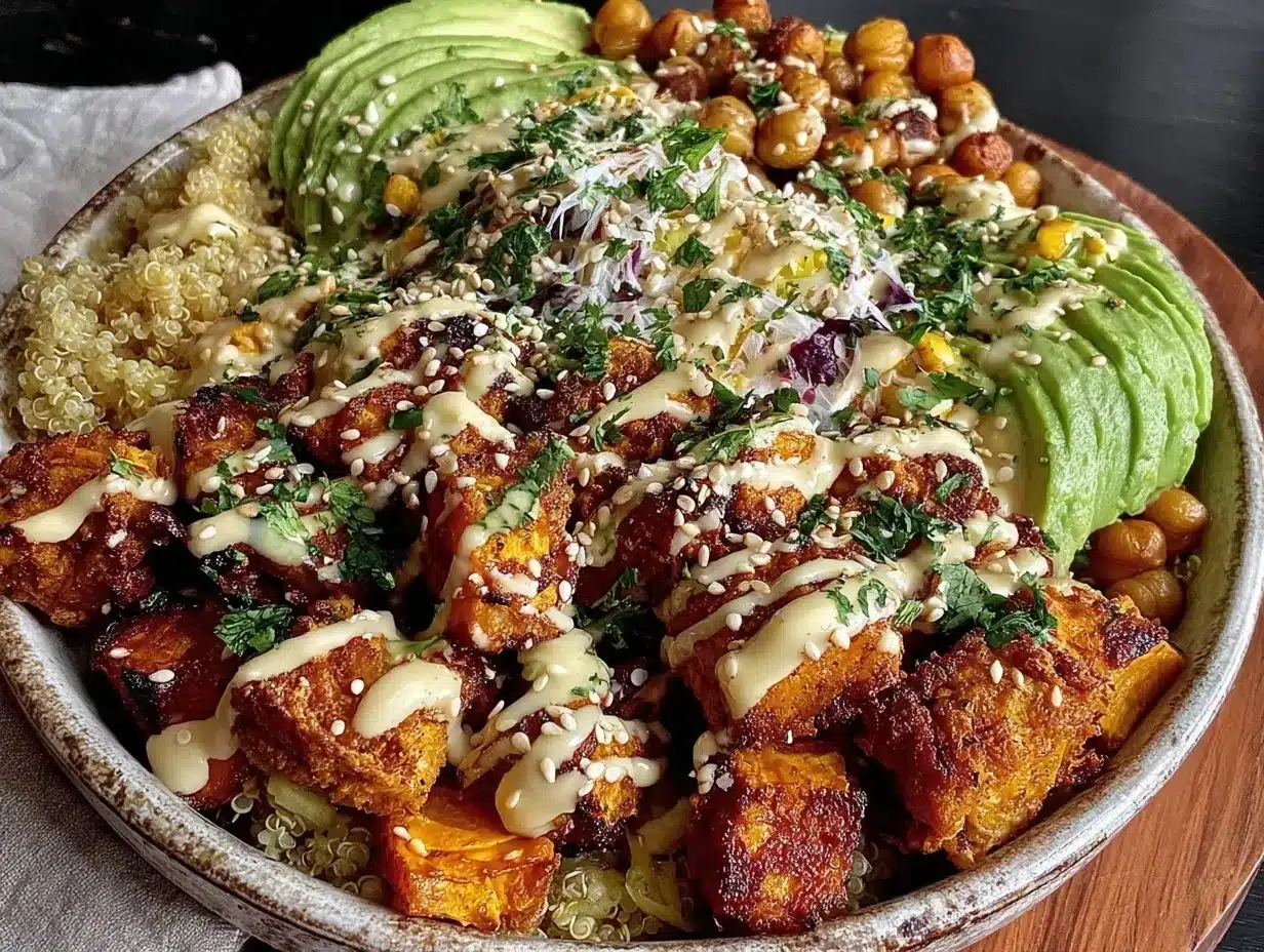 fresh Buddha bowl recipe preparation steps