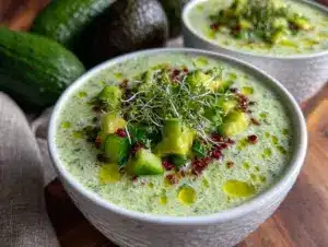 Fresh Cucumber Avocado Gazpacho - featured image