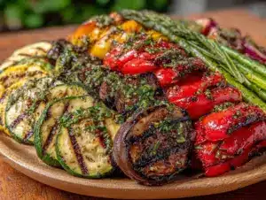 fresh grilled vegetable platter - featured image