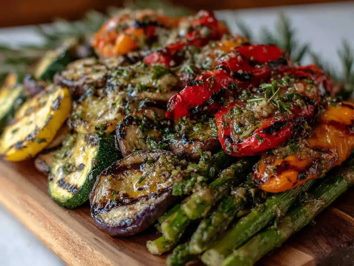 fresh grilled vegetable platter preparation steps