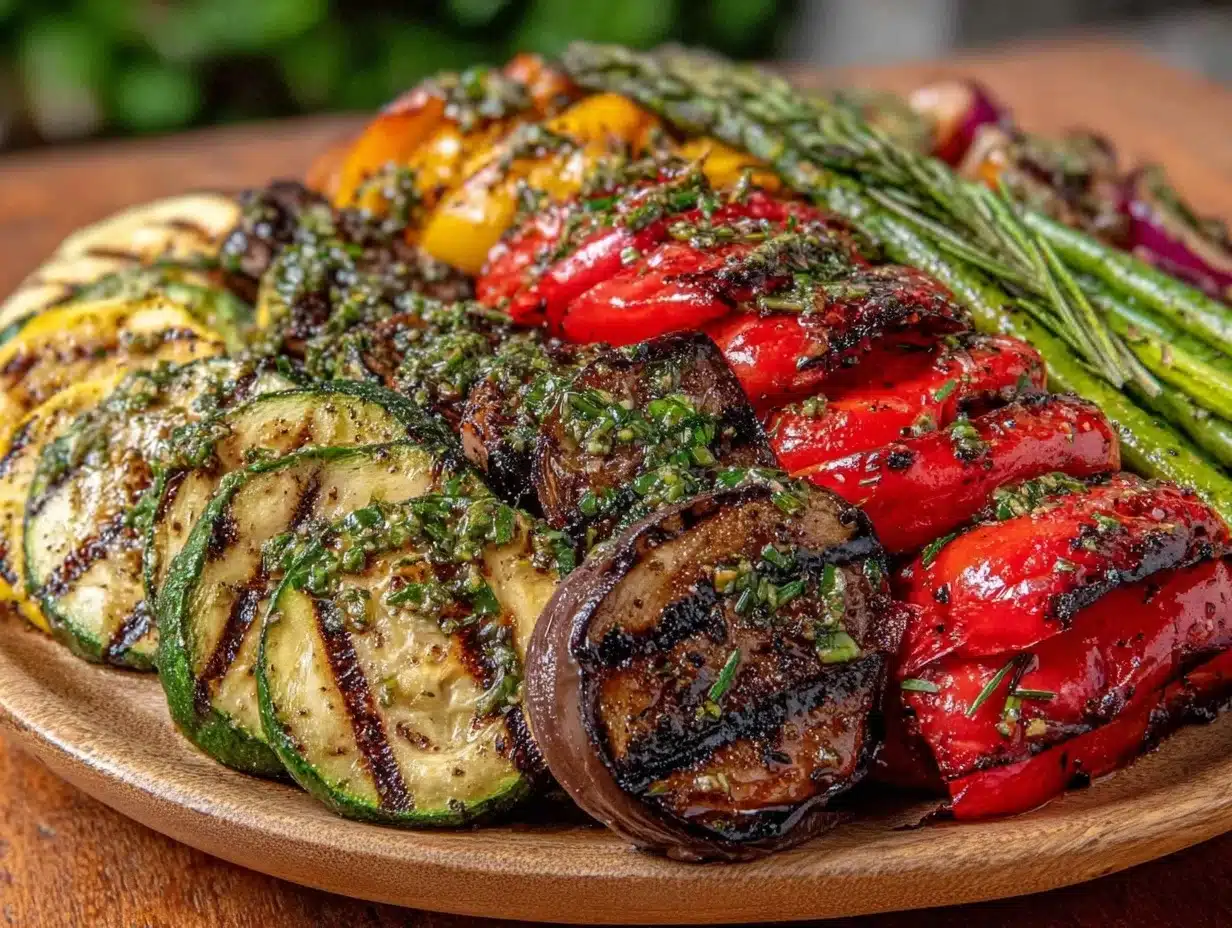 fresh grilled vegetable platter - featured image