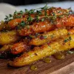 fresh honey thyme roasted carrots - featured image