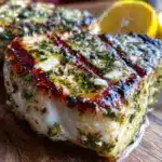 fresh lemon herb grilled swordfish steaks - featured image
