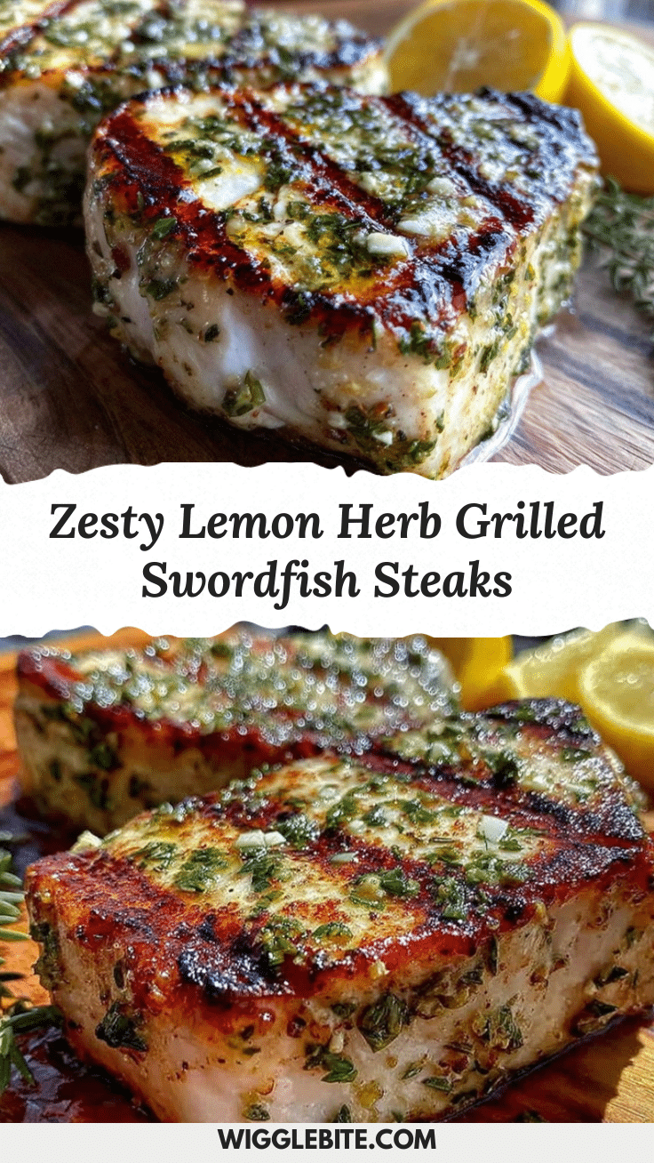 fresh lemon herb grilled swordfish steaks recipe