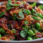 fresh spring pea and bacon salad - featured image