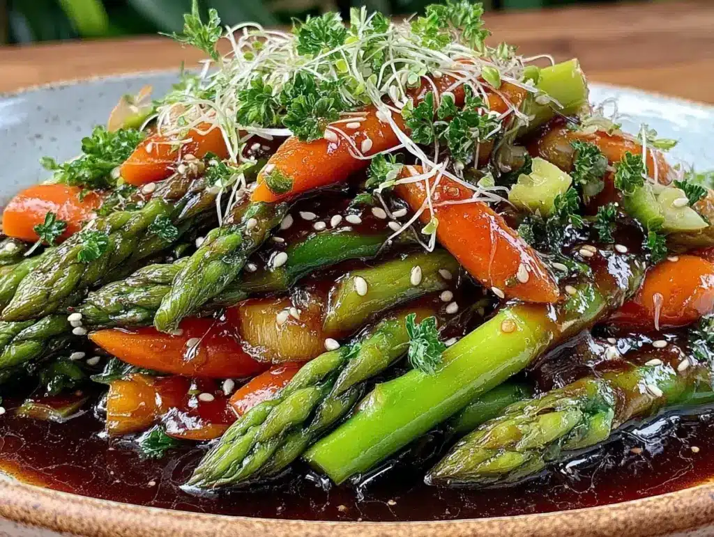 fresh spring vegetable stir-fry - featured image