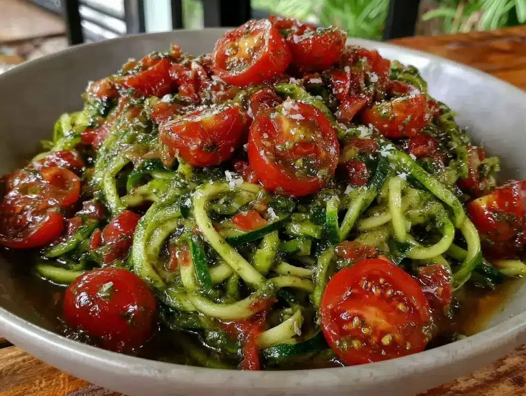 fresh zucchini noodles - featured image