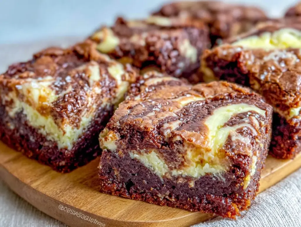 fudgy cream cheese swirl brownies - featured image