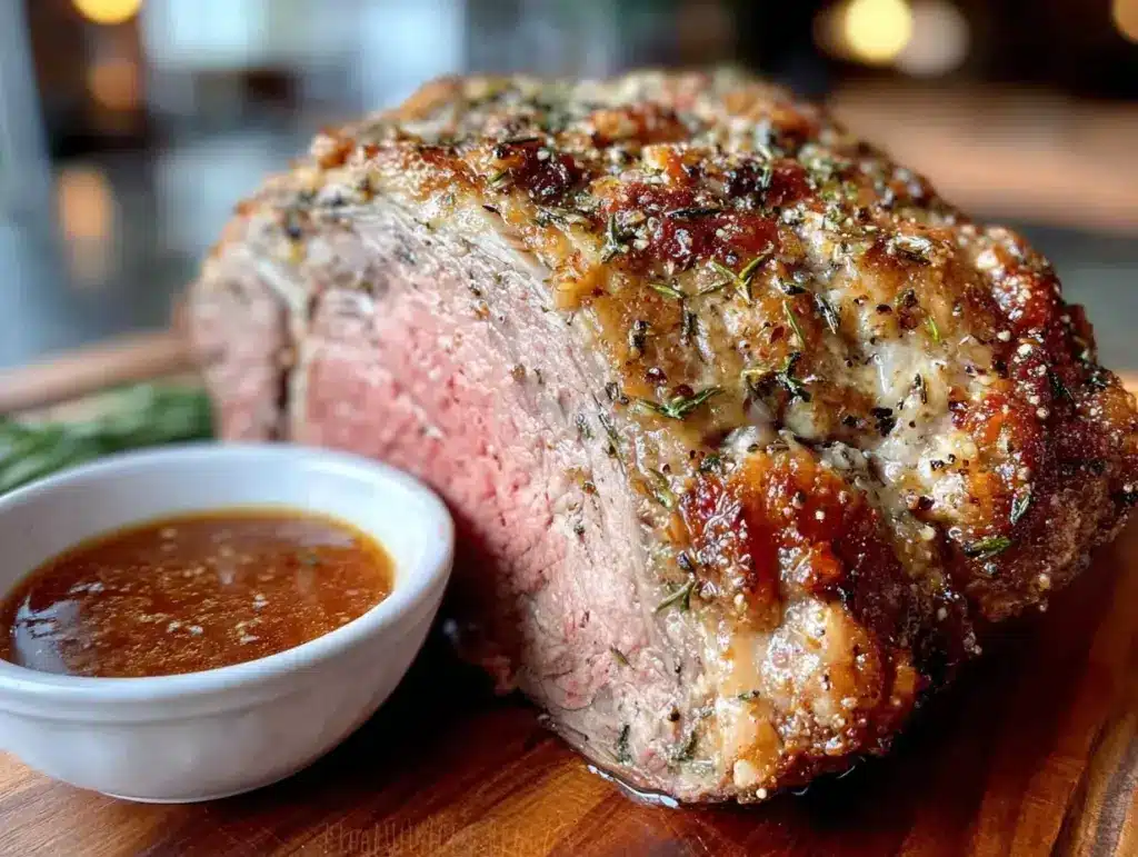 garlic herb prime rib roast - featured image