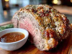 garlic herb prime rib roast - featured image