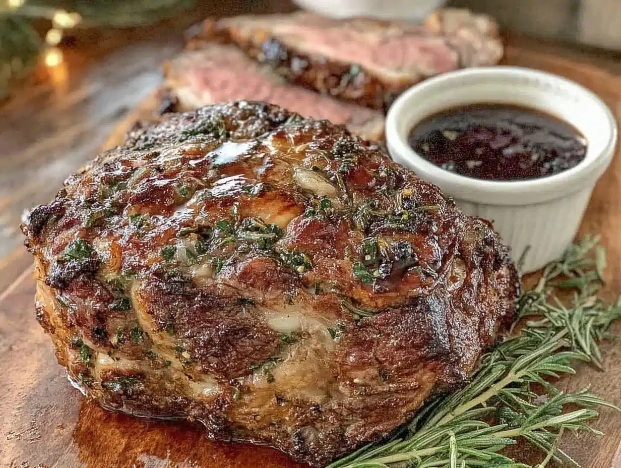 garlic herb prime rib roast preparation steps