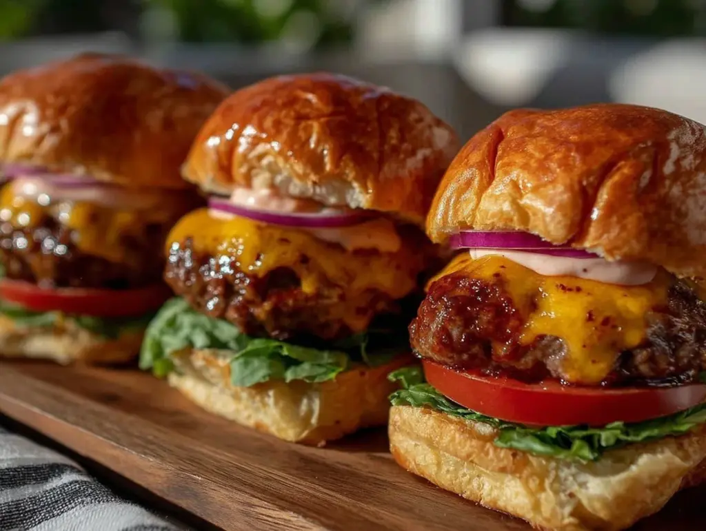 grilled burger sliders - featured image
