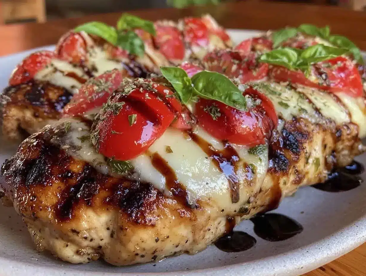 grilled Caprese chicken preparation steps