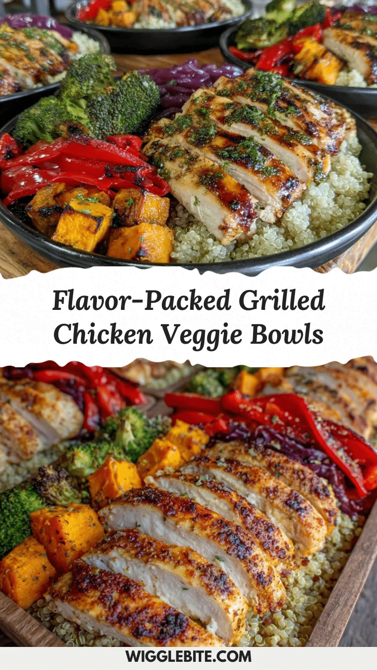 grilled chicken and veggie meal prep bowls recipe