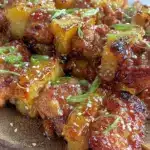 grilled pineapple teriyaki chicken skewers - featured image