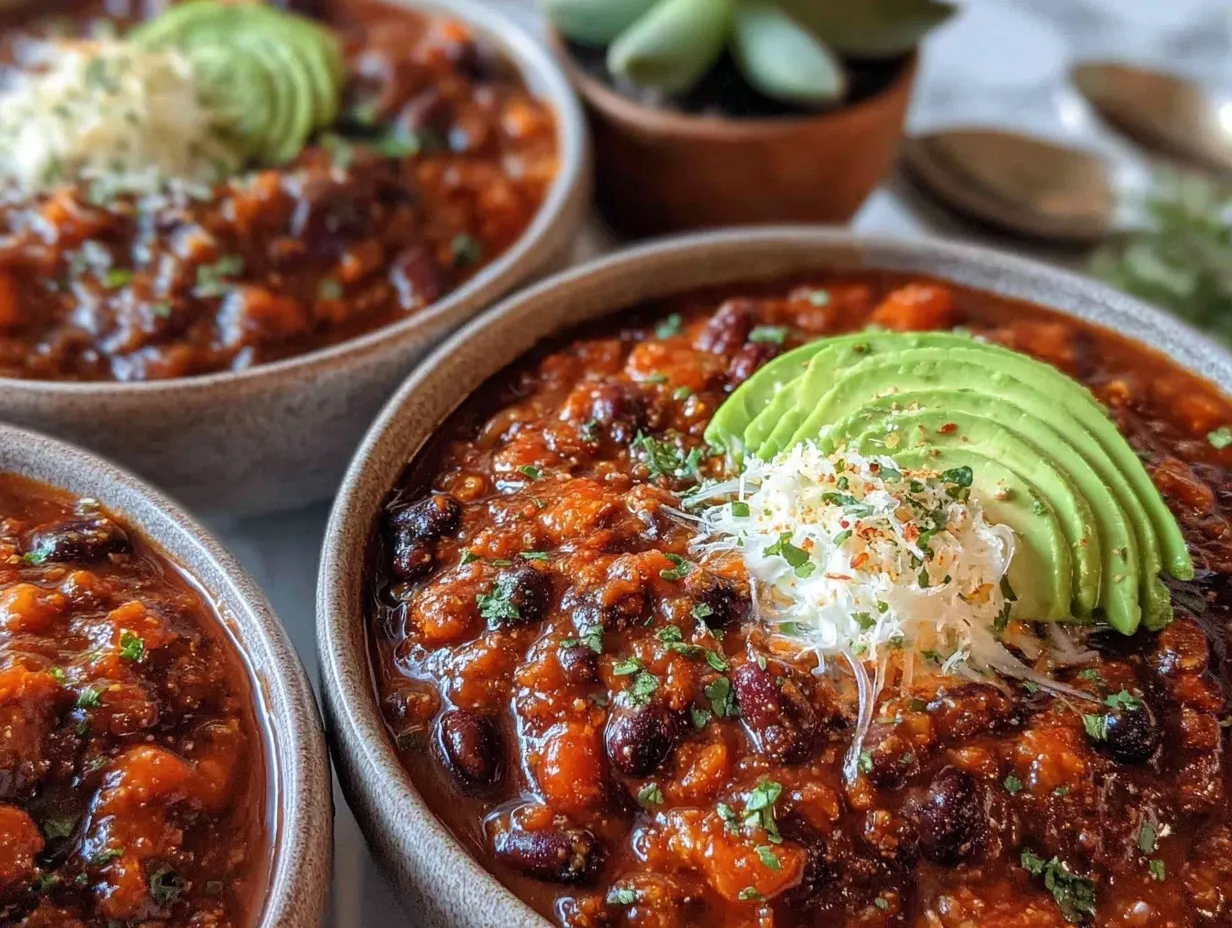 hearty vegetarian chili preparation steps