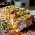 herb-crusted pork loin roast - featured image