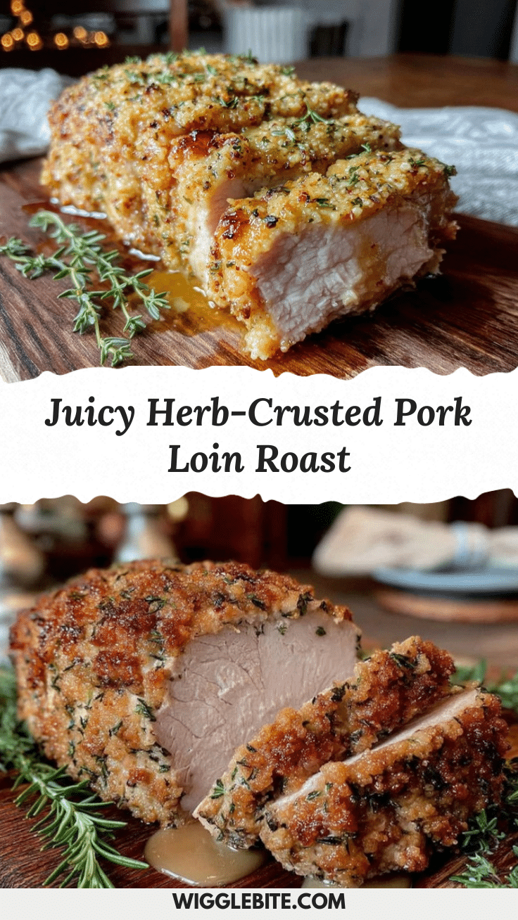 herb-crusted pork loin roast recipe