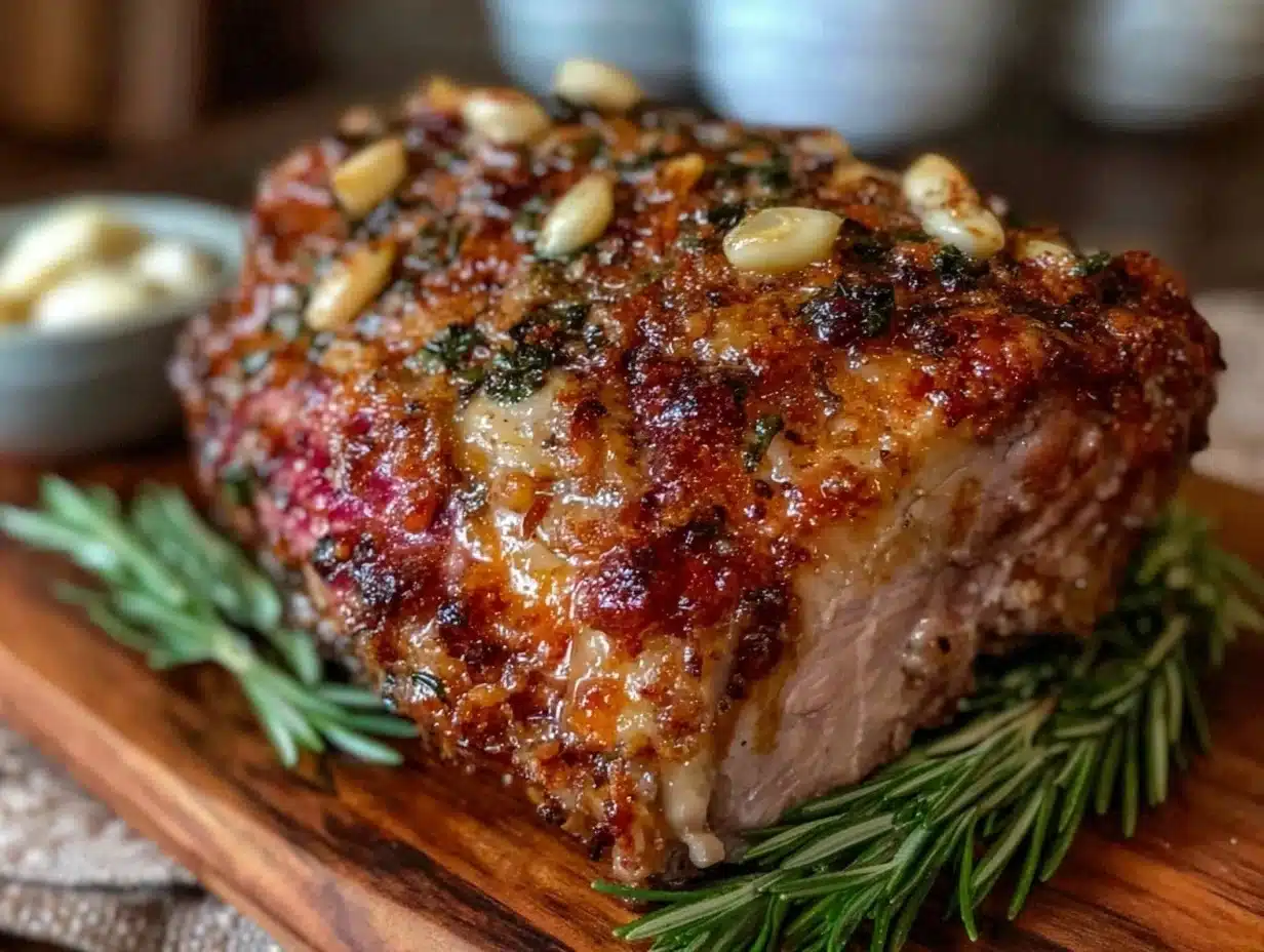 herb roasted leg of lamb - featured image