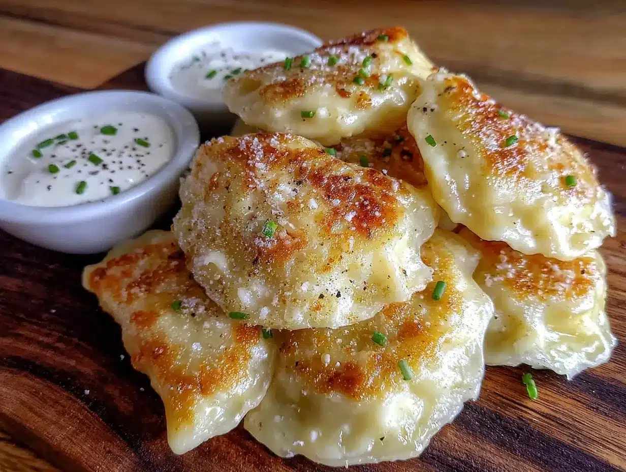 homemade pierogies with creamy potato filling preparation steps