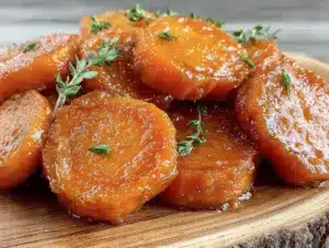 honey glazed carrot coins recipe - featured image