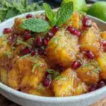 honey lime fruit salad with mint - featured image