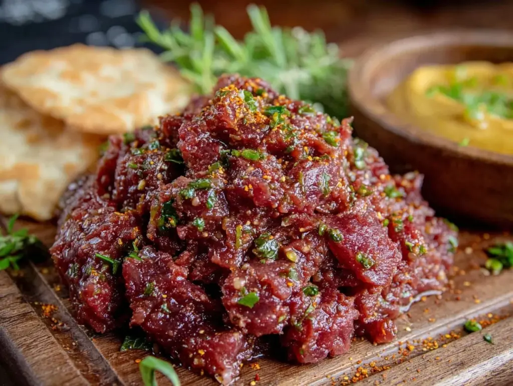 kitfo ethiopian beef tartare - featured image