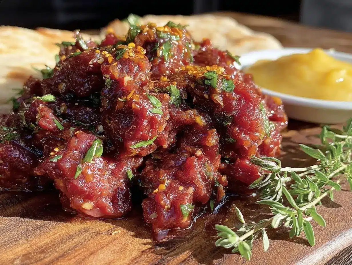 kitfo ethiopian beef tartare preparation steps