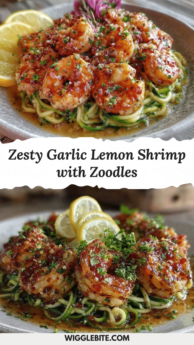lemon garlic shrimp with zoodles recipe